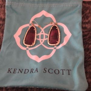 Kendra Scott Lyn Drop Earrings Bordeaus Tigers Eye